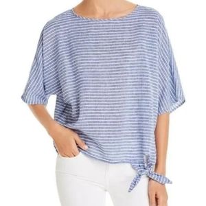 🆕️Beachlunchlounge Linen Blend Side-Tie Woven Top - XS